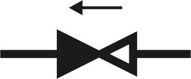 Условное графическое изображение обратного клапана на чертежах и схемах 